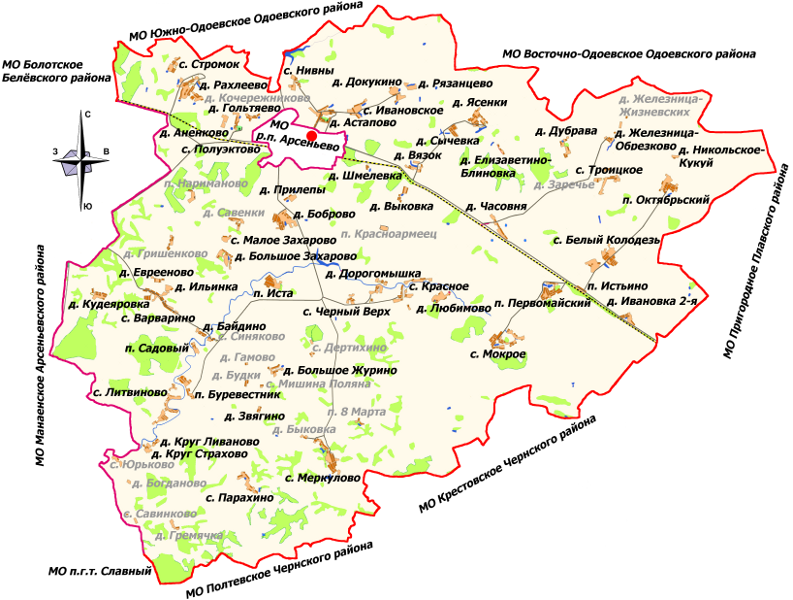 Границы территории.