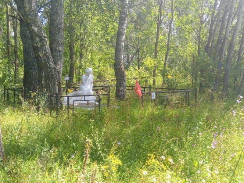 Покос территорий воинских захоронений в пос. Борец и в с. Троицкое.