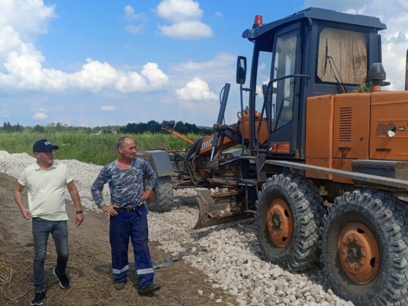 Дорожные работы в с. Литвиново.